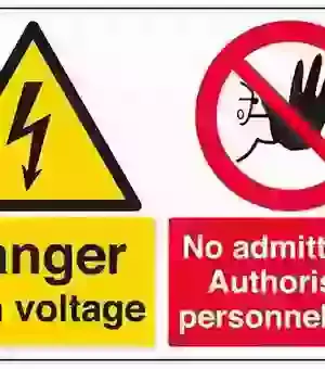 Danger High Voltage No Admittance Authorised Personnel Only